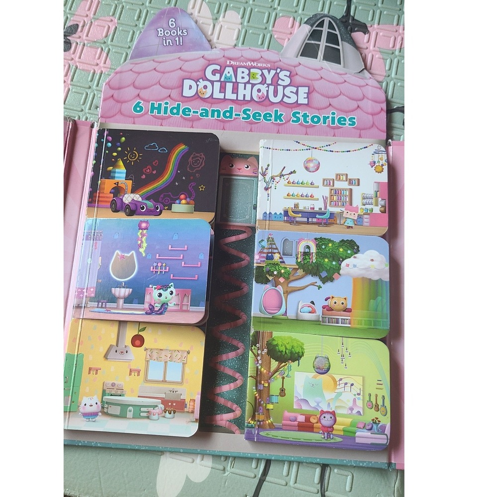 DreamWorks Gabbys Dollhouse 6 Hide-and-Seek Stories Scholastic Board Book Set - Picture 2 of 2